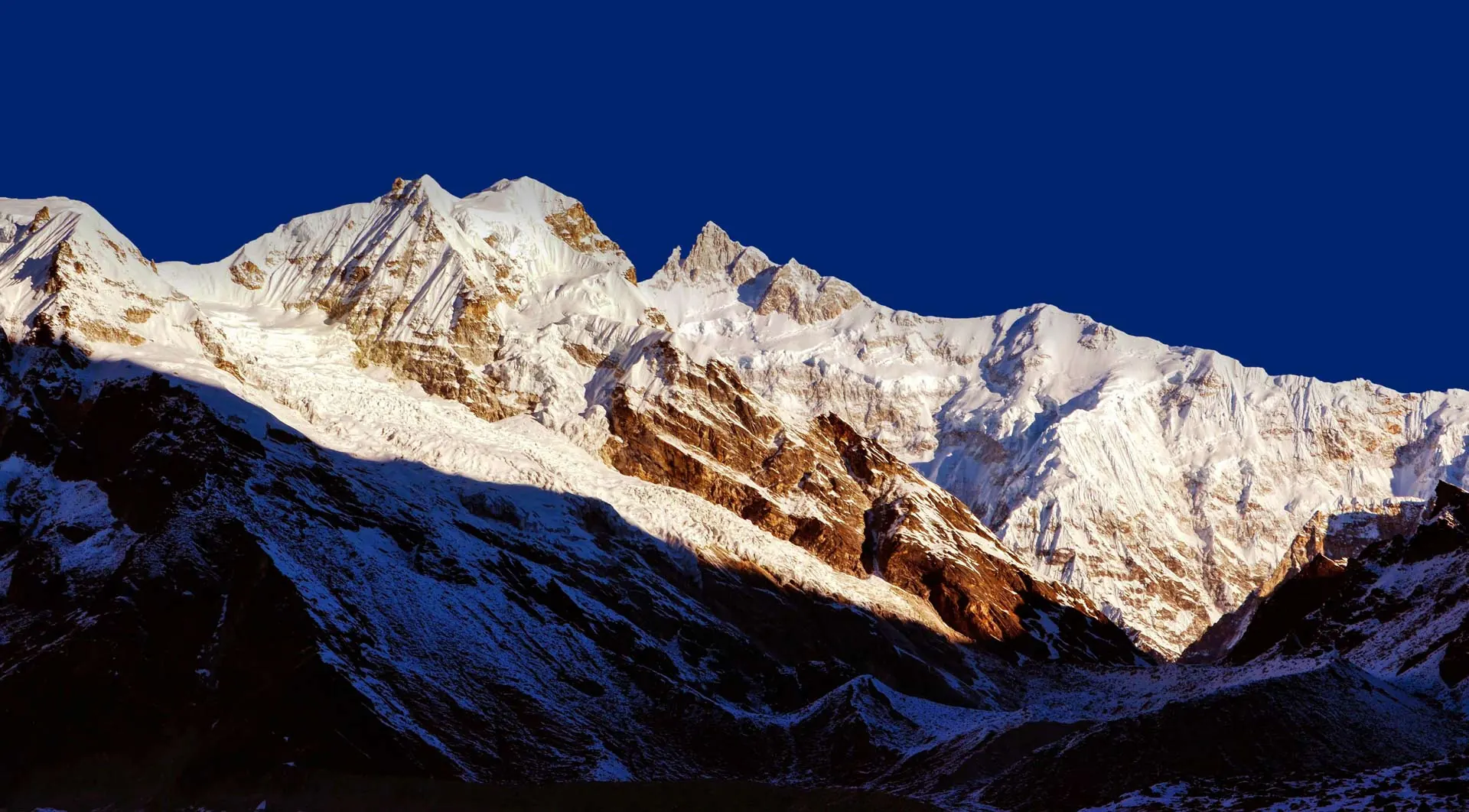 Snow-covered mountains in Sikkim