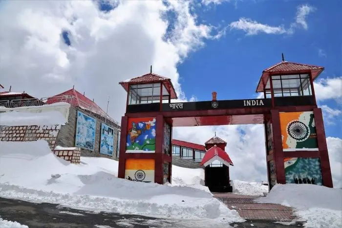 Indian Army post at Nathula Pass on the India China border