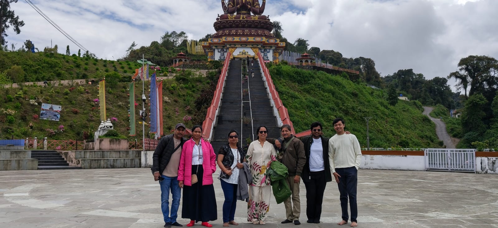 Ms. Rajesh Bhai from Ahmedabad and family at Pelling Sky Walk