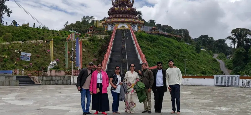 Mr. Rajesh Bhai from Ahmedabad and family at Pelling Sky Walk
